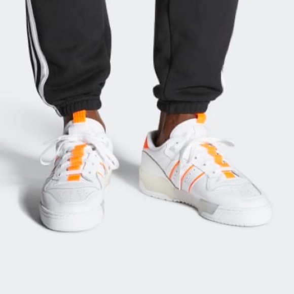 adidas rivalry low cloud white solar orange